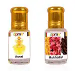 Dpme Assel And Mukhallat Attar Combo, Roll On, 6 Ml Each