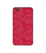 Casotec Floral Red White Design Printed Silicon Soft TPU Back Case Cover for Oppo F1S
