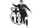 Divinedesigns Multicolor Vinyl Lionel Messi Black Wall Sticker