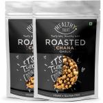 Healthy Treat Roasted Chana - Garlic Combo 400 gm (Pack of 2, 200 gm Each) | Immunity Booster | Gluten Free, Vegan