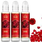 Noorson Rose Attar Perfume for Unisex - Pure, Natural Long Lasting Etra, Ittar Herbal Attar 8 ML PACK OF 3