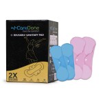 CareDone Reusable Multicolor Sanitary Pads for women,2 Pads for moderate flow+2 heavy flow.