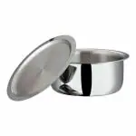 Vinod Platinum Triply Stainless Steel Tope/Patila with Stainless Steel Lid 1.7 litre Capacity (16 cm Diameter)