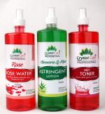 CRYSTAL CARE PROFESSIONAL SKIN CARE FOR ROSE WATER | ALOEVERA AND MINT LOTION | SKIN TONER | 3000ML