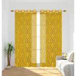 Fabzi Polyester Home Decor Transparent Net Curtains for Bedroom, Office & Living Room (5Ft_Yellow 1)