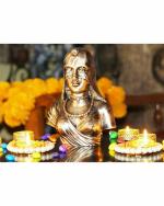 Beckon Venture - Gold Handicrafted Resin Bani Thani Lady Showpiece