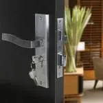 CRUST Premium Viva Style 8 inch Mortise Door Lock Handle Set (Silver, Stainless Steel)