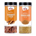 YUM YUM Premium Whole Spices Combo Pack 400g (Cinnamon Stick 100g & Fenugreek Seeds 300g)