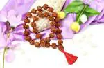 Rudra Centre 5 Mukhi Nepal Rudraksha Beads Mala, 15 mm