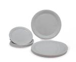 Evaware International Melamine Plates Round Plate Pure White Plates For Snacks & Dinner Pack Of 6