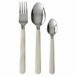12-piece cutlery set, beige