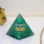 Crystal Divine Malachite Ball Crystal Pyramid Vastu For Home Orgone Crystal Pyramid Showpieces For Home Decor Items Crystal Pyramid For Positive Energy Crystal Pyramid For Office Table Decorative Item