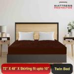 Mattress Protector Coffee Bed protector Waterproof mattress protector Cover for Single Bed 72 x 48 inch