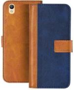 Clickaway Multicolor Faux Leather Back Case Cover For Vivo Y51L