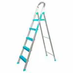 Casa Copenhagen ,CL01 Collection ,Designed in Denmark , 5-Step Foldable Super Strong Aluminium Ladder Laser Cut with Super Advance Sure-Hinge Technology,7 years warranty -O- Teal