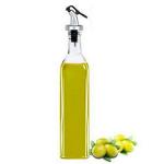 LIVE TREND Glass Oil And Vinegar Cruet, Seasoning Set For Dining Table, Home And Kitchen, 500 Ml 30Cm(Transparent) (1 Pack Oil Label)