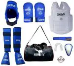 BE TREND KIO Approved Martial Arts Karate Safety Kit Pack of Head Guard, Chest Guard, Shin Guard, Hand Gloves, Belts, Mouth Guard, Abdomen Guard & Karate Bag
