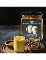 D-Alive Organic Spiced Turmeric Latte Instant Drink Premix(Sugar-Free, Organic, Ultra-Low GI, Vegan, Diabetes and Keto-Friendly, No Emulsifier Antioxidant and Tasty) - 90g
