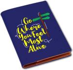 Tediline Dark Blue Pu Leather Compact Passport Cover Holder