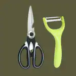 SHALVI Kitchen Plastic Peeler And Stainless Steel All-Purpose Scissor, Premium Heavy Duty Kitchen Shears