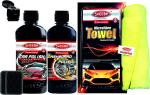 Sheeba Car Polish, Dashboard And Interior Polish, Towel, Foam Pads (Pack Of 5)