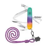 Victorinox Swiss Army Knife Companion Sydney Style, (9.1 cm) Green, ABS/Cellidor Scale, 1.3909.E222| Outdoor Multitool Medium Pocket Knife With Scissors, Gift For Him And Her