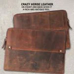 The Leather Warehouse Genuine Leather Sleeve Bag | Handmade Laptop case for 15,16-inch MacBook Air and Pro | Compatible with 15,16-inch Laptop Screen Size Also Compatible with HP | Lenovo | Dell | Asus (Brown)
