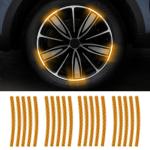 Care N Made ( Yellow) (20PCS ) Night Reflective Car Bike & Bicycle Rim Reflectors, Safety Warning Stripe Decals Stickers Decoration Compatible with Mahindra Gusto