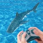 GRABTEEZ Robot Shark Remote Control Whale RC Speed Boat Waterproof Enhanced 2.4Ghz Wireless Operation Children Gift Rc Toy 1:18 Scale 2.4G High Simulation Large Capacity Kids Fish