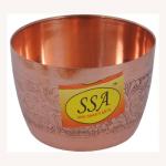 Shivshakti Arts Copper Embossed Design Katori Bowl  Volume -150 ml::Set Of 1 Copper Dessert Bowl (Brown, Pack of 1)
