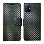 A D Enterprises Black Dot Flip Cover for MI 11T Pro 5G | Magnetic Case | Shock Absorbent | Flip Cover MI 11T Pro 5G