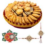 Feastive Celebrations Bikanervala Cookie Indulgence Raksha Bandhan Hamper With Bhaiya Bhabhi Rakhi Loomba Set, 1000 Gm
