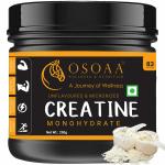 Osoaa Micronized Creatine Monohydrate 250gm, Pre Post Workout Supplement, Unflavored - 83 Serving