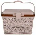 Nayasa Plastic Multi Utility Picnic Basket/Cloth, Toy Storage (44 x 32 x 27 Centimeters)