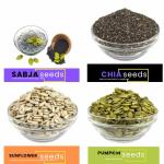 Andramart Raw Basil , Chia, Sunflower and Pumpkin mixed combo seeds 400 gm