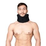 Wonder Care Black Plastic Soft Cervical Collar Adjustable Neck Support Brace - L