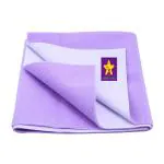 naughty baby Fleece Baby Bed Protecting Mat (Violet, Medium)