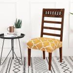 ohello in specific unique style and format Stretchable Polycotton Dining Chair Seat Covers Set of 6 Seater are Easily Machine Washable, Gives Perfect Looks to Dining Chairs | CSC005