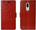 BINTAGE Flip Cover for OnePlus A6000- OnePlus6 (Red, Dual Protection, Pack of: 1)