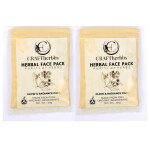 CRAFTherbbs Glow and Radiance Pack for Glowing Skin, Natural & Herbal Face Mask Powder, Removes Dead Skin Cells, Brighten & Refresh - 50gm (Pack of 2)