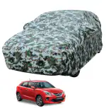 Auto Hub Car Body Cover Compatible with Toyota Glanza with Mirror Pockets, Triple Stitched, Water Resistant Car Cover, Forest