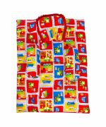 Mee Mee Baby Bedding Set/Baby Bedding Mattress Set/Thick Mattress, Neck Pillow, Baby Bedding for New Born, 0M+, Baby Sleeping Bed (Red)