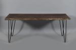 Purewood Brown Wood 6-Seater Dining Table Without Chair For Living Room Home