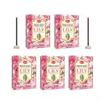 HEM Precious Lily Dhoop Sticks 60 g Each (Pack of 5)