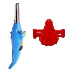 Blue Wonder Dolphine Shape Electric Gas Lighter With 1 Pcs Solid Plastic Modak and Multicolour, Pack of 2