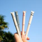 AtRate Cute Erasable Gel Pen for kids, Premium Rollerball Erasable Cartoon Themed Pens For Students anf Office, Gift Set (Set of 3)