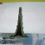 TRACES Metal Burj Khalifa Showpiece | Stylish Metal Body Monument Figurine | Burj Khalifa Statue | 12 cm