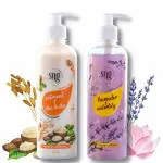 SNG Cosmetics Oatmeal & Shea Butter Shower Gel+ Lavender and Waterlily Shower Gel Combo (Pack of 2)