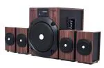 obage ht-101 woody 65 watt 4.1 channel wireless bluetooth home theatre system, brown (ht-101)