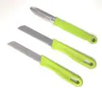 Peher Green Econo Classic Stainless Steel Super Sharp Vegetable Knife and Peeler Set Multicolor Kitchen Tool Set